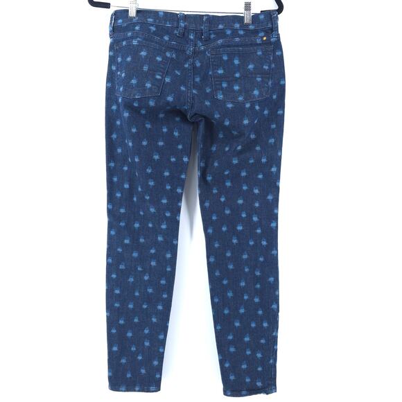 Lucky Brand SW Aztec Boho Chic Maximalist Charlie Skinny Ikat Mid Rise Dark 6/28 - Picture 10 of 14